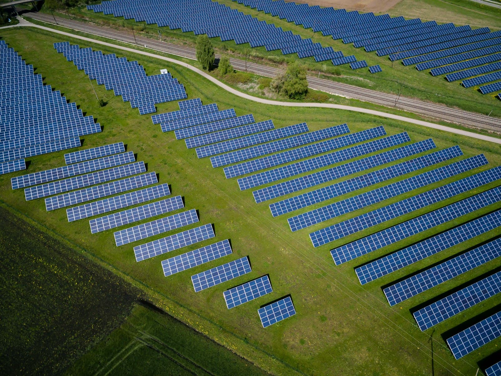 Solar array supporting sustainable industrial operations